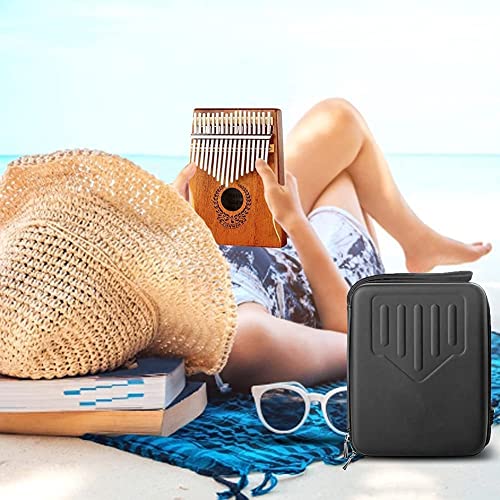 Kalimba 17 Keys Thumb Piano - Portable Mbira Sanza Finger Piano Professional Musical Instrument Marimbas with Protective Case, Study Instruction, Tuning Hammer Gift for Kids Adults Beginners