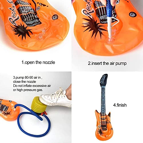 Inflatable Guitar Saxophone Microphone Balloon Set, 12 Pack Musical Instruments Accessories For Kids Adults Party Decoration