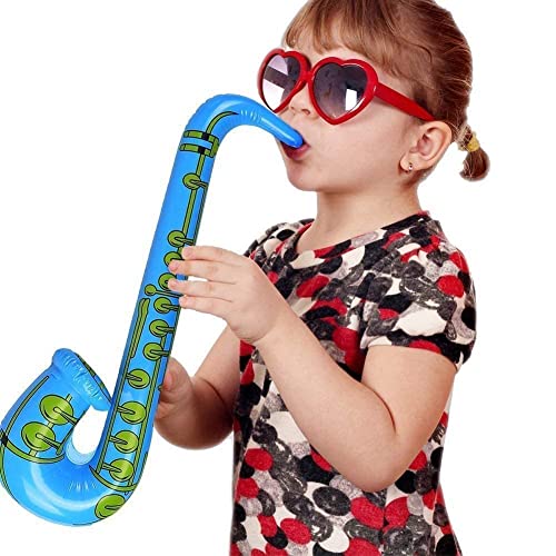 Inflatable Guitar Saxophone Microphone Balloon Set, 12 Pack Musical Instruments Accessories For Kids Adults Party Decoration