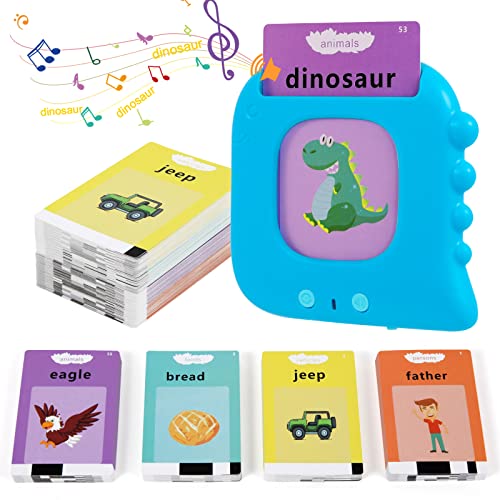 Talking Flash Cards for Toddlers 3 4 5 6 Year old 112 Cards-224 Sight Words Reading Machine Montessori Learning Interactive Toys Educational Preschool Boys Girls Children Gifts