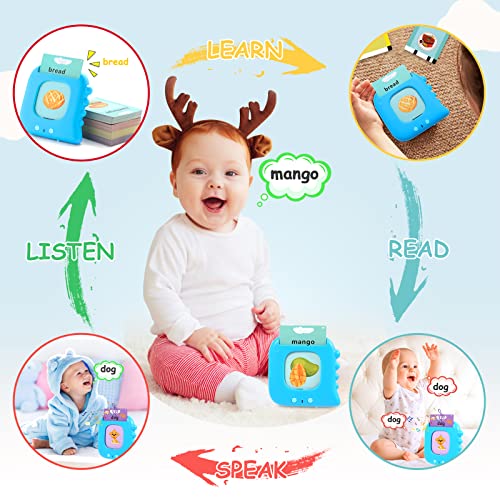 Talking Flash Cards for Toddlers 3 4 5 6 Year old 112 Cards-224 Sight Words Reading Machine Montessori Learning Interactive Toys Educational Preschool Boys Girls Children Gifts