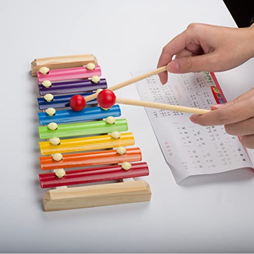 Xylophone - Wooden Toys Make a Great Musical Toys - Perfect for for Budding Musicians - Kids Glockenspiel Educational Musical Instruments