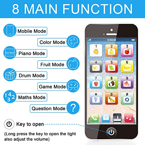 Hyainbom Toy Phone, Baby Toy Phone 12-18 Months, Kids Phone Toy Age 1-6, Toddler Fake Phone Gifts Toys for 6-12 12-18 Months 1-6 Year Old Girls Boys Babies Toddlers Newborn Baby Toys Gifts