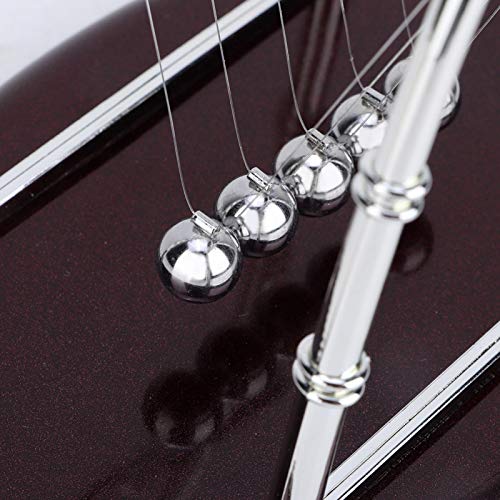 Akozon Newton's Cradle Balance Ball Newton Cradle Education Science Balance Ball Decompression Toys Ornaments Decorations Home Office Desktop Decoration Desk Toys Perpetual Motion Table Toys (L)