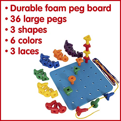 edx education 75112 Childrens Giant Geo Pegs and Board Set