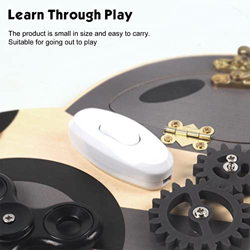 Montessori Busy Board for Toddlers, Children'S Early Education Puzzle Unlocking Car Busy Board, Wooden Toy Busy Block Playboards with Lock, Latches, Gear, Educational Toys for 1-3 Boys & Girls