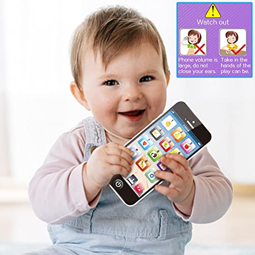 Hyainbom Toy Phone, Baby Toy Phone 12-18 Months, Kids Phone Toy Age 1-6, Toddler Fake Phone Gifts Toys for 6-12 12-18 Months 1-6 Year Old Girls Boys Babies Toddlers Newborn Baby Toys Gifts