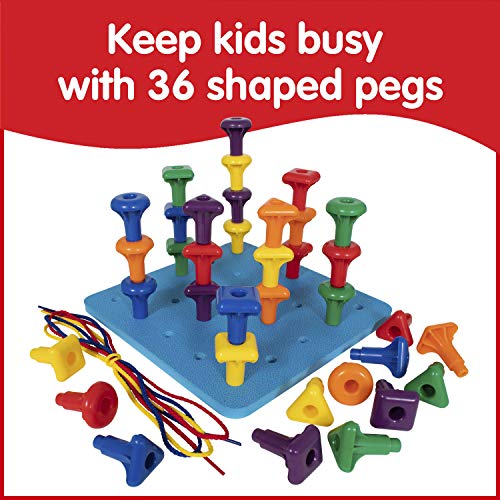 edx education 75112 Childrens Giant Geo Pegs and Board Set