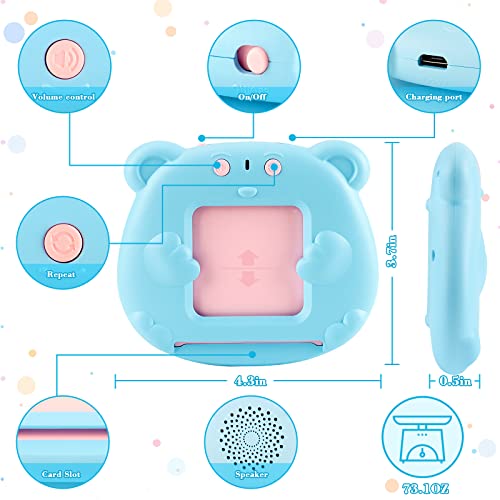 510 Words Talking Flash Cards Early Educational Toys for Toddlers, KETIEE Preschool Learning Reading Machine Montessori Autism Toys for for 2 3 4 5 6 Years Old Boys Girls Kids Birthday Gifts, Blue