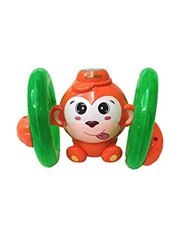 KaFmDa Early Education Roll & Glow Monkey Toy with Lights and Music Rolling Forward and Backward Various Musical Sounds and Colorful Light for Toddlers Children & Kids Boys and Girls