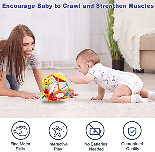 HOLA Baby Toys 0-6 Months Baby Rattle Toys Set Activity Ball, Baby Toys 6 Months Plus Shaker Grab Spin Early Education Learning Sensory Toy, Gift for 3 6 9 12 Months Newborn Babies Toddler Boys Girls