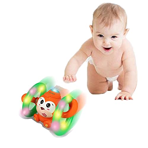 KaFmDa Early Education Roll & Glow Monkey Toy with Lights and Music Rolling Forward and Backward Various Musical Sounds and Colorful Light for Toddlers Children & Kids Boys and Girls