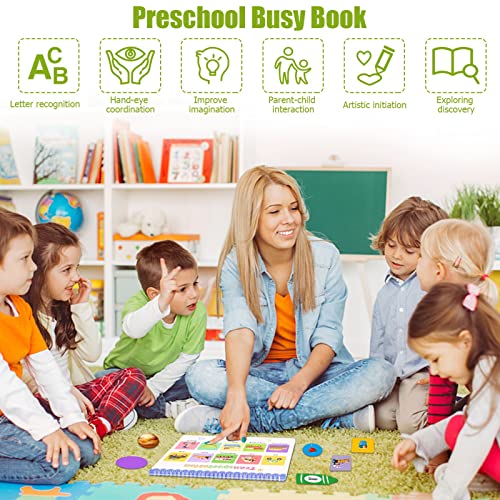 Busy Book for Toddlers, Zaluka Preschool Busy Book, Montessori Busy Book for Early Education, Educational Learning Toys for 1-3 Year Old Kids