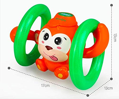 KaFmDa Early Education Roll & Glow Monkey Toy with Lights and Music Rolling Forward and Backward Various Musical Sounds and Colorful Light for Toddlers Children & Kids Boys and Girls