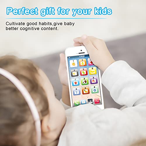Gifts for 1-6 Year Old Boys,Phone Toy for Kids Age 2 3 4 5 Toddler Fake Phone Toys for 1-3 Year Old Boys Girls One Year Old Birthday Present for Toddlers Baby Boys Girls Mobile Phone Toy 6M+