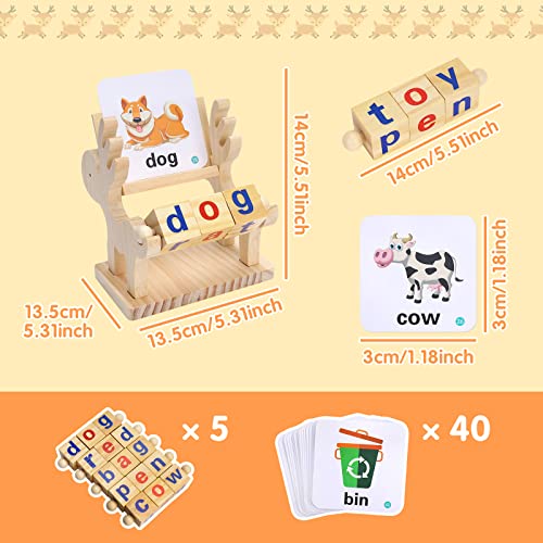 Toys for 3 4 5 6 Year Old Boys Girls Presents, Preschool Educational Toys for 3-6 Year Olds Boy Girl, Flash Cards Learning Games for Children Age 4 5 6 7, Gifts for 3-7 Year Old Kids Christmas Easter