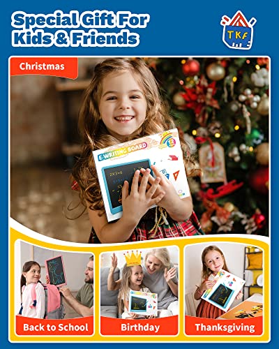 TEKFUN 12inch LCD Writing Tablet for Kids Adults, Erasable Drawing Tablet with Stylus Lanyard Writing Tablet for Office, Education Toys Birthday for 3 4 5 6 7 Girls Boys (Pink)