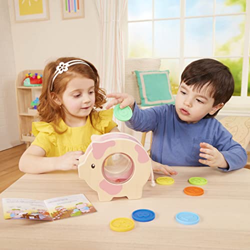 Battat Education 62243456297 Education – Fine Motor Toy – Save & Count Piggy Bank, Multiiple, Small