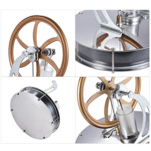 Weytoll Stirling Engine Kit,Low Temperature Stirling Engine Motor Model Steam Heat Electricity Generator Machine Education Model Toy DIY Kits