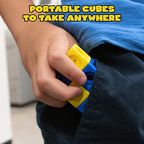 EDX Education 75167 - Fidget Cubes Pack of 100. Fidgets for Kids, Teens, Adults, Sensory Toys for Autistic Children, ADHD, Stress Relief, Anxiety, Party Favours, Stocking Stuffers