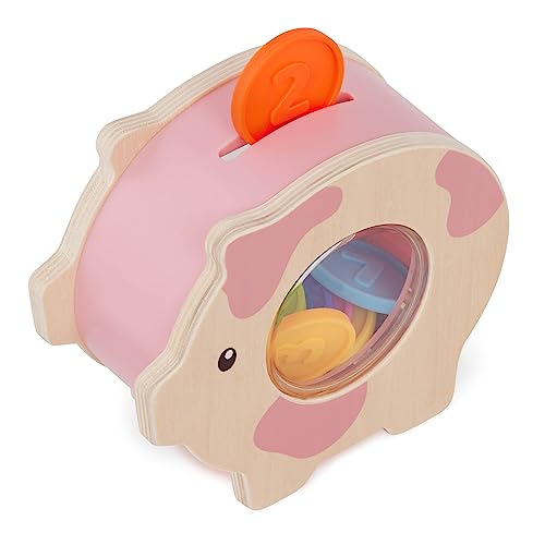 Battat Education 62243456297 Education – Fine Motor Toy – Save & Count Piggy Bank, Multiiple, Small