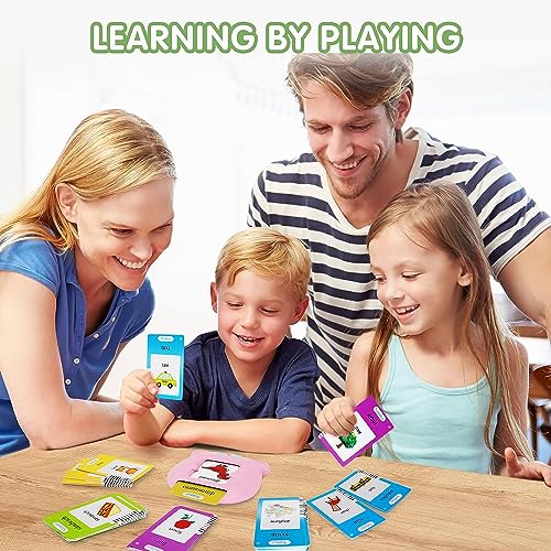 Topfree Toddler Toys for 2 3 4 5 Year Old Boys and Girls Talking Flash Cards 224 Sight Words Autism Sensory Toys Speech Therapy Toys Montessori Toys Learning Toys (Pink)