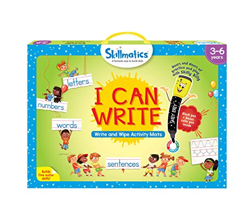Skillmatics Educational Game - I Can Write, Reusable Activity Mats with 2 Dry Erase Markers, Gifts for Ages 3 to 6