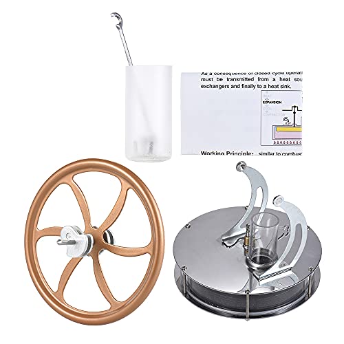 Weytoll Stirling Engine Kit,Low Temperature Stirling Engine Motor Model Steam Heat Electricity Generator Machine Education Model Toy DIY Kits