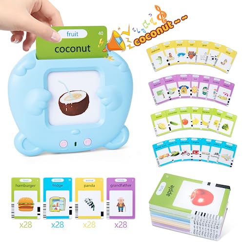 Talking Flash Cards Learning Reading Machine with 224 Words Early Educational Toys Gifts for Kids Birthday Christmas