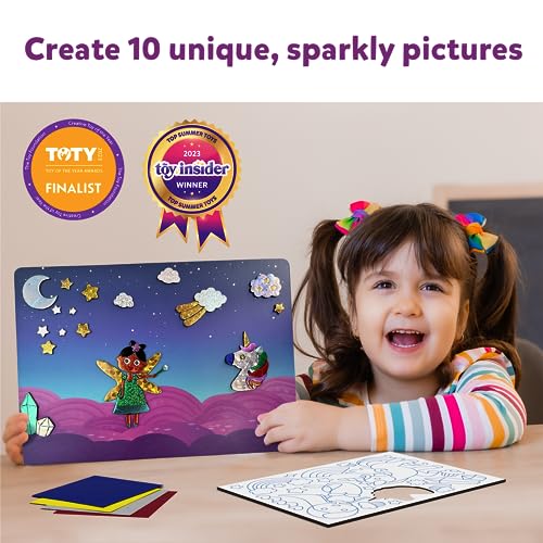 Skillmatics Art & Craft Activity - Foil Fun Unicorns & Princesses, No Mess Art for Kids, Craft Kits, DIY Activity, Gifts for Ages 4 to 9
