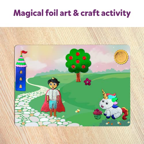 Skillmatics Art & Craft Activity - Foil Fun Unicorns & Princesses, No Mess Art for Kids, Craft Kits, DIY Activity, Gifts for Ages 4 to 9