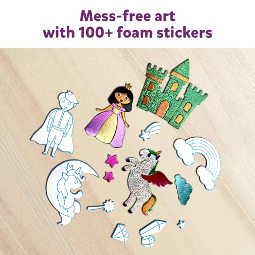 Skillmatics Art & Craft Activity - Foil Fun Unicorns & Princesses, No Mess Art for Kids, Craft Kits, DIY Activity, Gifts for Ages 4 to 9