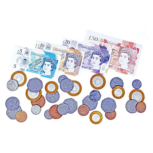 Learning Resources LSP2629MUK UK Pound Sterling Play Money for Kids, Maths, Counting Toy Pack, Multicoloured, 20.1 x 15.5 x 1.3 centimeters