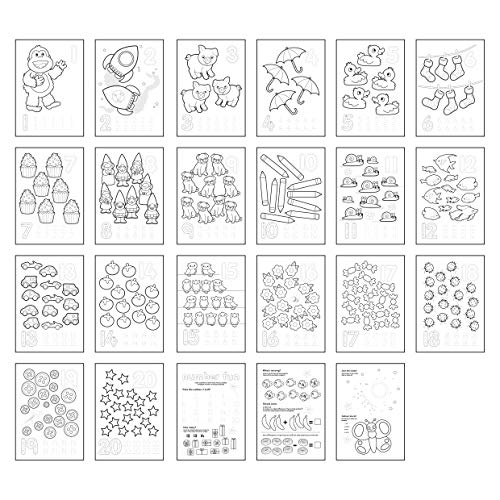 Orchard Toys 1-20 Sticker Colouring Sticker Book, Educational Colouring Book, Trace and Write Numbers 1-20, For Kids Age 4 Years +