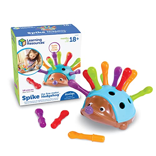Learning Resources Spike The Fine Motor Hedgehog - Toddler Learning Toys Fine Motor and Sensory Toys Child Development Educational Toy Gifts for 18 mths 1 2 3 Year Old Kids Boys & Girls