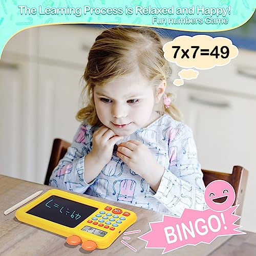Toddler Math Games Learning Educational Toys Gifts for 4 5 6 7 8 9 Year Old Boys and Girls Kids, Number Calculate Training Machine & LCD Drawing Scribble Boards Montessori Toy for KS 1 2 3