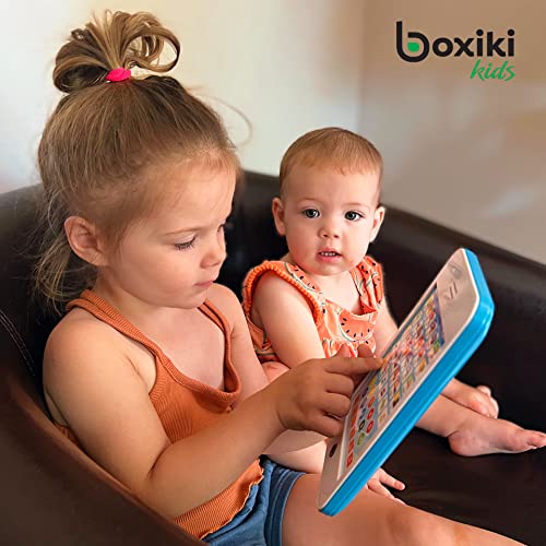 Boxiki Learning Pad Fun Phone with 6 Toddler Learning Games Kids. Touch and Learn Interactive Tablet for Learning Numbers, ABC and Spelling. Educational Toy for Children