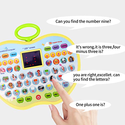 GLAITC Educational Toys, Multifunctional Learning Tablet for Toddlers Kids Interactive Learning Toy Board for Boys Girls Children LCD Screen Tablets Toys Christmas Birthday Gift for 1 2 3 4 Year Old