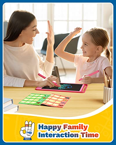 TEKFUN Kids Toys for 3+ Years Old Boys Girls Toddler, 8.5inch LCD Writing Tablet Erasable Drawing Tablet Writing Pads, Kids Travel Learning Toys Boys Girls Birthday Gifts Age 3 4 5 6 7 (Pink)