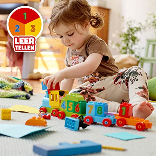 LEGO 10847 DUPLO Number Train Toy, Award-Winning Building Set with Large Number Bricks, Preschool Education Toys for Toddlers 1 .5 Years Old