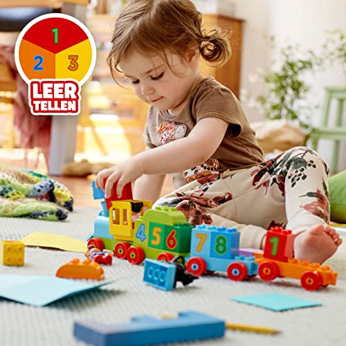 LEGO 10847 DUPLO Number Train Toy, Award-Winning Building Set with Large Number Bricks, Preschool Education Toys for Toddlers 1 .5 Years Old