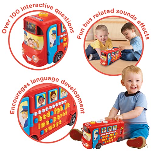 VTech Playtime Bus with Phonics, Educational Toy for Children with Letters, Phonics & the Alphabet, Over 100 Interactive Curriculum Questions, Kids Learning Toy for 2, 3, 4+ Years, English Version