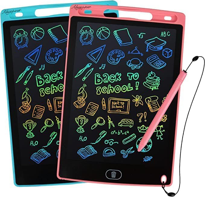 2 Pack LCD Writing Tablet | Doodle Scribbler Pad 8.5 inch Colorful Screen Drawing Board Learning Gift for Kids | Educational Toys for 3-6 Years Old Boys & Girls