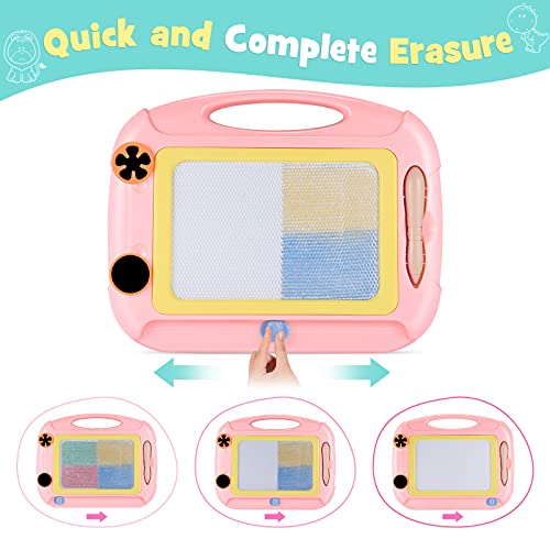 EUCOCO Toys for 2 Year Old Girls, Magnetic Drawing Board Learning Toys for 2 3 4 5 6 Year Old Girls Gifts for 2-6 Year Olds Girls Toys Age 2 3 4 Early Education Drawing Board for Toddlers Doodle Board