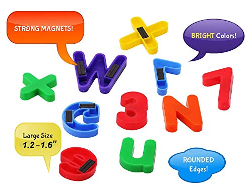 52 Magnetic Fridge Letters Numbers & Symbols Children Educational ABC Alphabet Learning Toy Great For Preschool Spelling Counting Home School Games