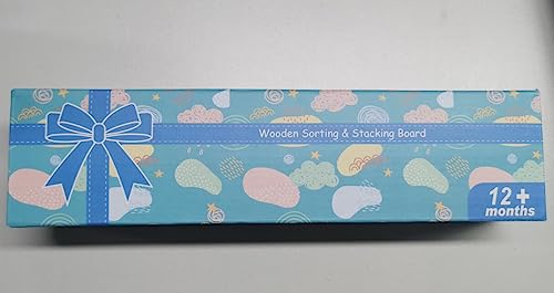 HELLOWOOD Montessori Toys for 1 2 3 Years Old, Wooden Sorting & Stacking Toys for Toddlers 1-3, Education Preschool Toddler Puzzles Toys Gift for Baby Boy & Girl