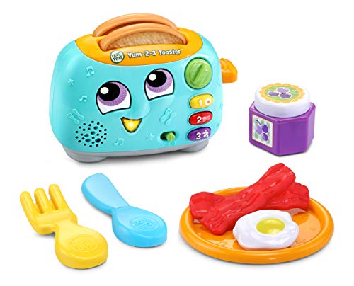 LeapFrog Yum-2-3 Toaster, Learning Toy with Sounds and Colours for Sensory Play, Educational Toys for Kids, Preschool Toys, Pretend Play for Boys and Girls Aged 1, 2 & 3 Years, English Version