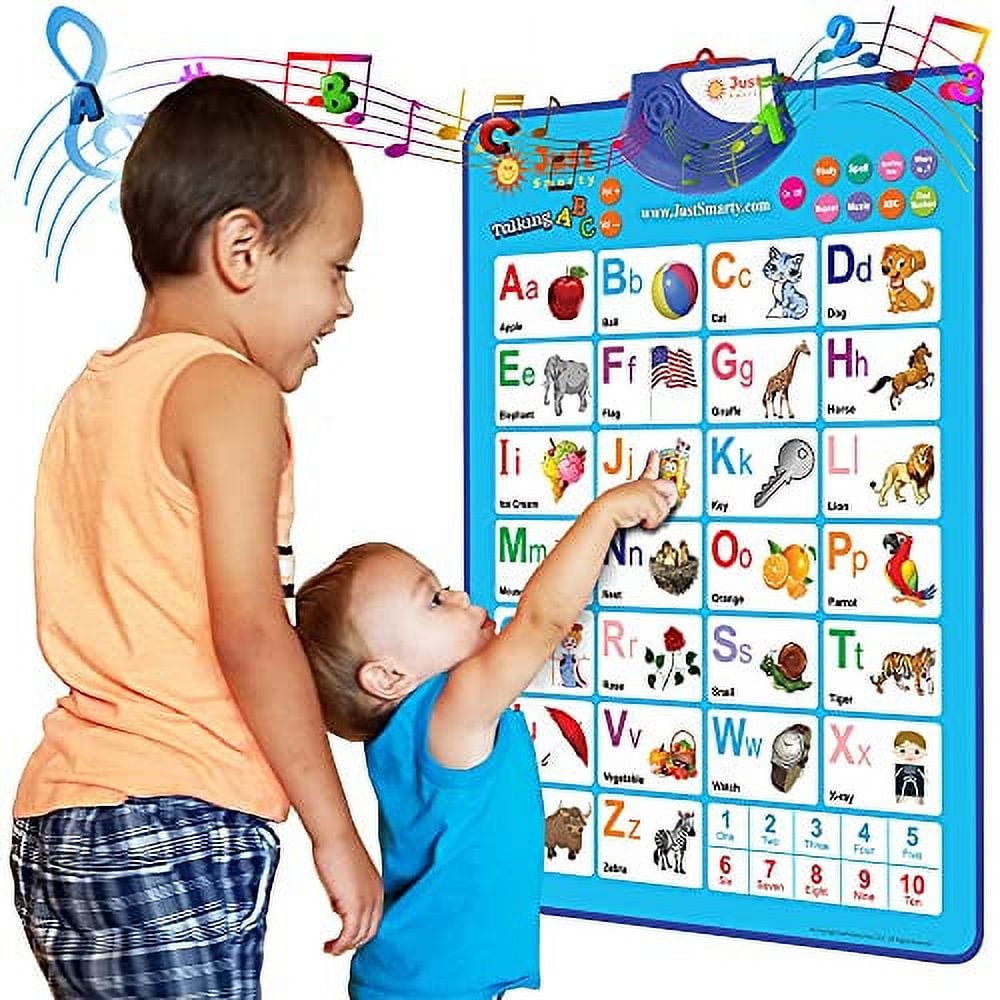 Just Smarty Interactive Alphabet Wall Chart for Toddlers 2-4 – Learn ABC Letters, Numbers, Words, Spelling Toys for Toddlers, Kids Learning Toys, Speech Therapy Toys for Toddlers 1-3, Alphabet Toys