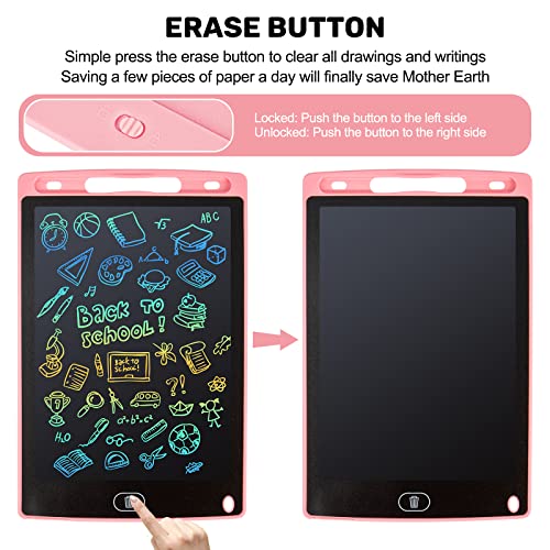 kogabanny 2 Pack LCD Writing Tablet, Doodle Scribbler Pad 8.5 inch Colorful Screen Drawing Board Learning Gift for Kids, Educational Toys for 3-6 Years Old Boys & Girls