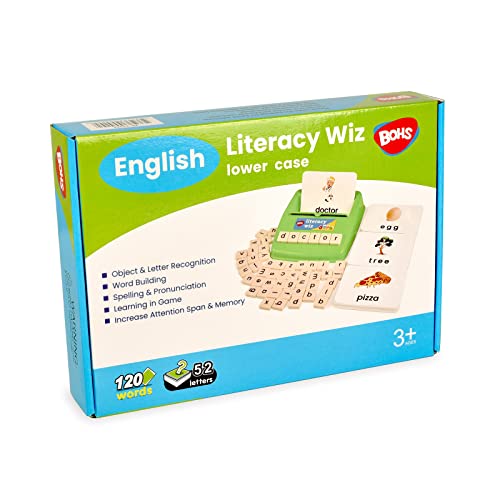 BOHS Literacy Wiz Fun Game -Lower Case Daily Words - 60 Flash Cards - Preschool Language Learning Educational Toys